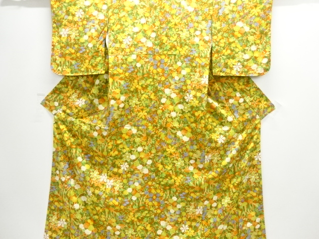 JAPANESE KIMONO / KOMON / FLORAL PLANTS